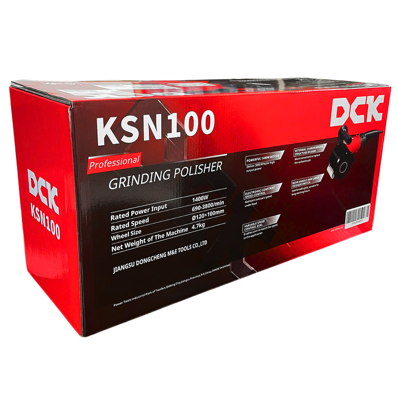 Máy chà nhám cuộn kiểu ru lô DCK KSN100 công suất 1,400W, kích thước cuộn ru lô 120 x 100mm