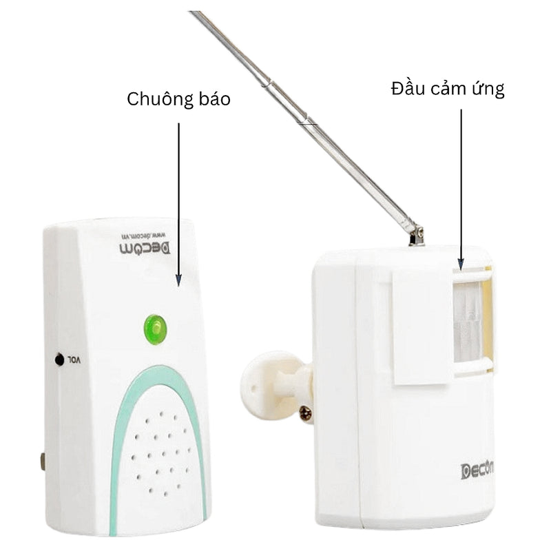 Thiết bị báo khách cảm ứng không dây Decom DC-1106-2