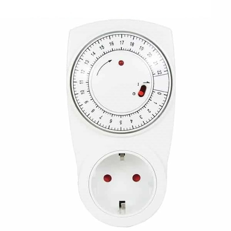 Ổ cắm điện hẹn giờ cơ đếm ngược Decom DC-TG01A công suất 500W, cài đặt từ 15 phút - 24 giờ