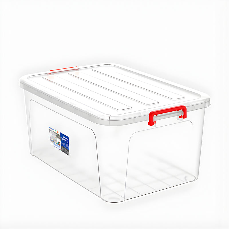 Thùng nhựa trong suốt Duy Tân, hình chữ nhật có nắp gài.