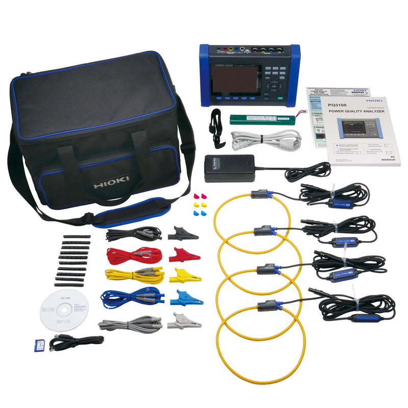 Thiết bị phân tích chất lượng nguồn điện Hioki PQ3100 True RMS, màn hình LCD 6.5 inch, có nhiều cổng kết nối LAN, USB, RS-232C