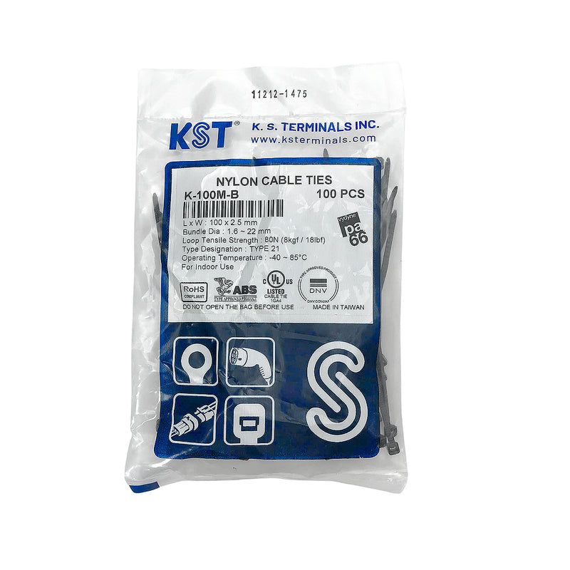 Dây rút nhựa KST cao cấp, tiêu chuẩn quốc tế, bản nhỏ 2.5mm (Size M), dài từ 80mm - 200mm