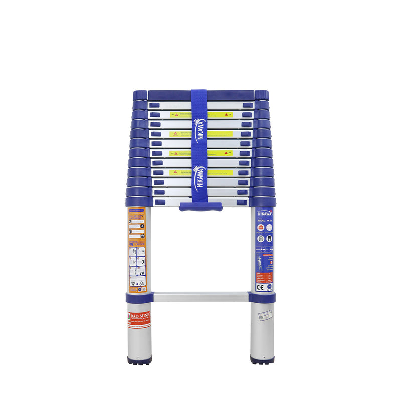 Thang nhôm rút đơn Nikawa NK, chiều cao tối đa từ 3.2m ~ 5.8m, số bậc thang từ 11 bậc ~ 15 bậc