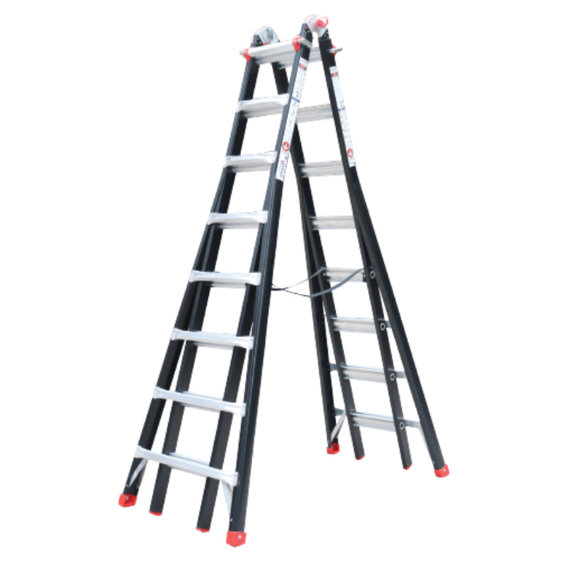 Thang nhôm gấp chữ A (rút lồng) Nikawa NKB, độ dày nhôm chịu lực 2.8mm