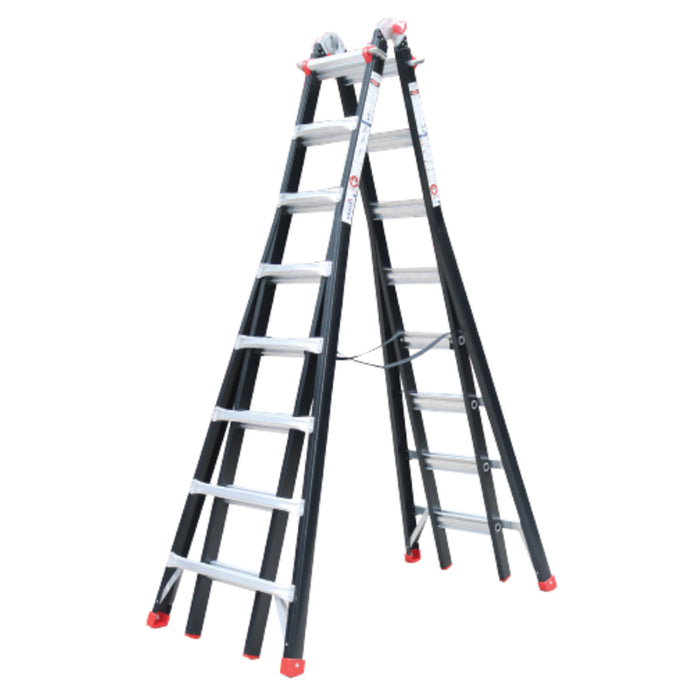 Thang nhôm gấp chữ A (rút lồng) Nikawa NKB, độ dày nhôm chịu lực 2.8mm