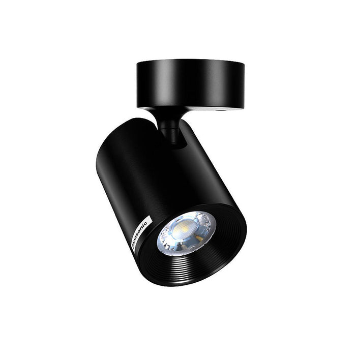 Đèn chiếu điểm gắn nổi Panasonic công suất 7W, vỏ đen, màu ánh sáng trắng