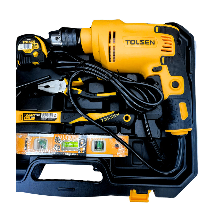 Bộ dụng cụ máy khoan 710W công nghiệp 95 món TOLSEN 79685