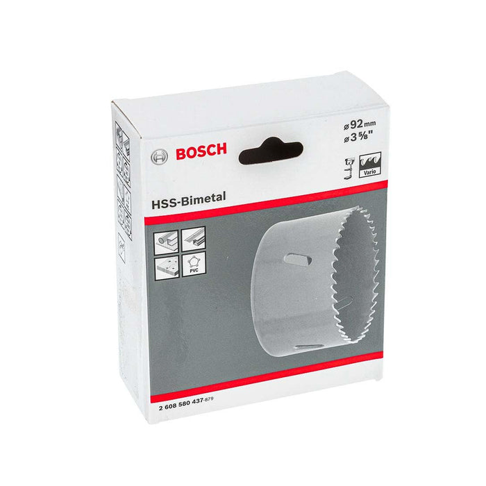 Mũi khoét lỗ Bosch dùng cho kim loại, đường kính từ 70mm - 152mm, dài 44mm, vật liệu thép HSS