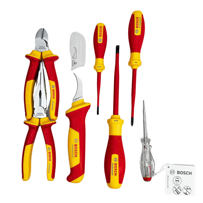 Bộ 7 dụng cụ cầm tay Bosch 1600A02NG3 cách điện 1000V chuẩn VDE