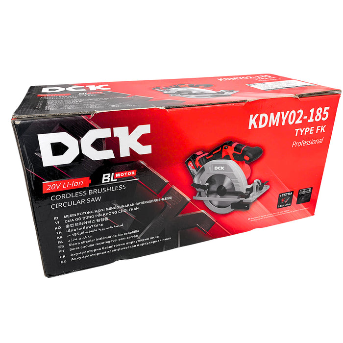 Máy cưa đĩa DCK KDMY02-185 dùng Pin 20V, đường kính lưỡi 185mm
