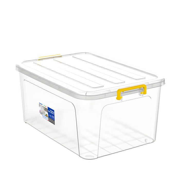 Thùng nhựa trong suốt Duy Tân, hình chữ nhật có nắp gài.