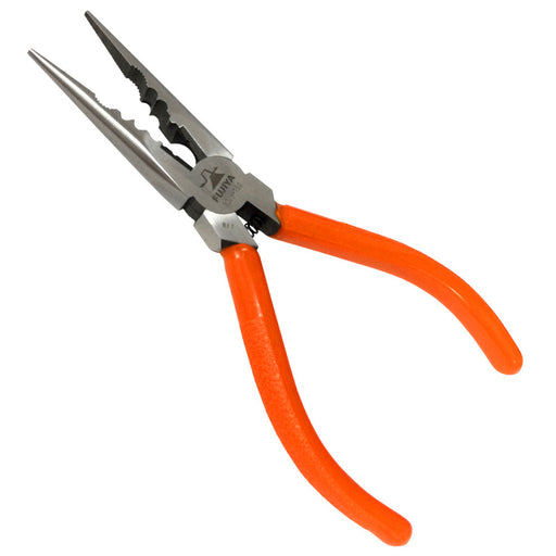 Kìm mũi nhọn đa năng có lò xo trợ lực Fujiya 320S-150, 150mm, thép Nhật Bản, tay cầm chống trượt