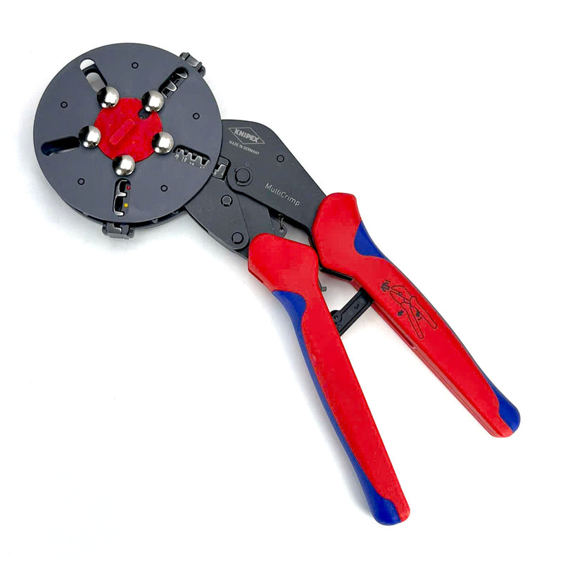 Kìm bấm cose đa năng, loại 3 ngàm bấm dòng MultiCrimp KNIPEX 97 33 01 chiều dài 250mm, khả năng bấm cose từ 0.25mm² - 6mm²