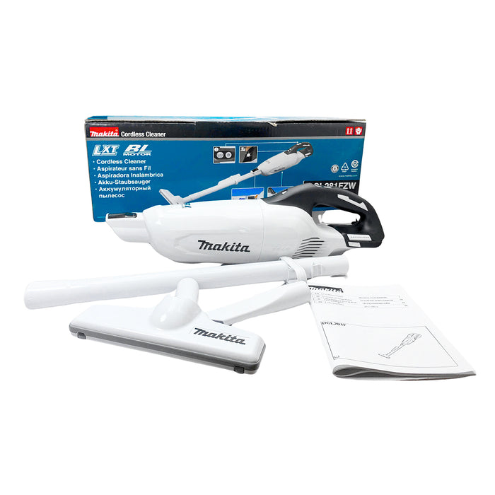 Máy hút bụi cầm tay Makita DCL281F dùng Pin 18V LXT, công suất hút 60W, khả năng chứa bụi 750ml bộ lọc HEPA