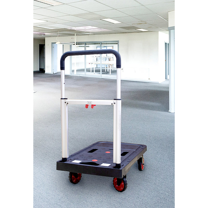 Xe đẩy hàng Nikawa FWS-100F, tải trọng 100kg, kích thước mặt sàn 680mm x 410mm, tay cầm có thể điều chỉnh