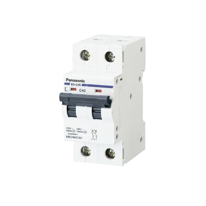 Cầu dao tự động MCB Panasonic, tải danh định từ 6A ~ 100A, dòng cắt từ 6kA ~ 10kA