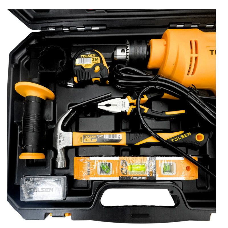 Bộ dụng cụ máy khoan 710W công nghiệp 95 món TOLSEN 79685