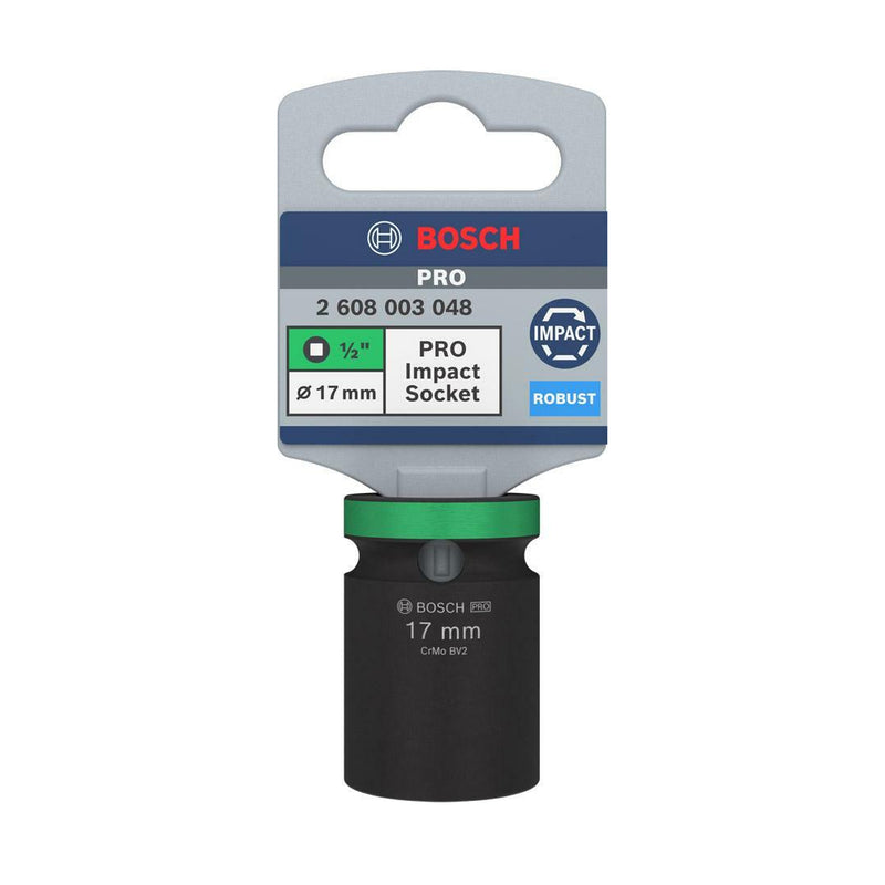 Đầu tuýp Bosch cốt 1/2 inch, đầu từ 13mm - 27mm, dài 44mm