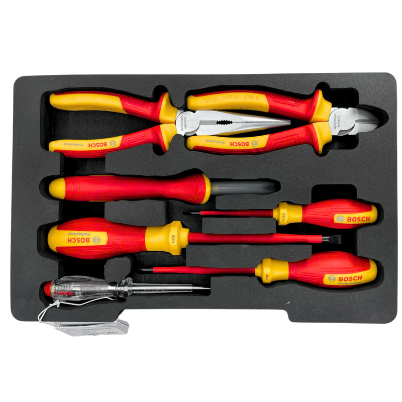Bộ 7 dụng cụ cầm tay Bosch 1600A02NG3 cách điện 1000V chuẩn VDE