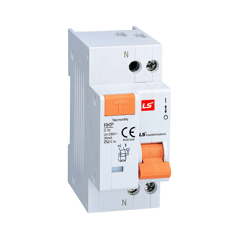 Cầu dao chống giật RCBO LS có bảo vệ quá tải và chống rò, tải định mức từ 3A ~ 63A, dòng cắt 4.5kA ~ 10kA, dòng rò 30mA