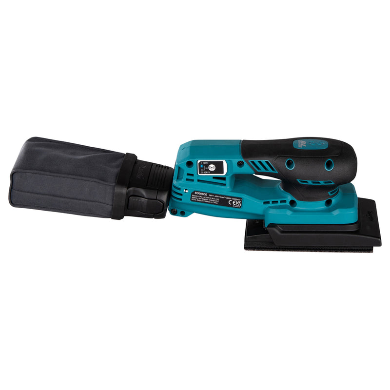 Máy chà nhám rung Makita BO005CG dùng Pin 40Vmax XGT thông qua ổ cắm rời, kích thước đế chà 80mm x 130mm