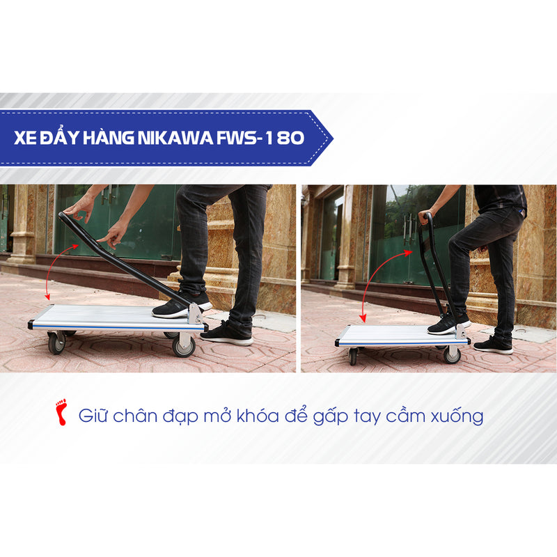 Xe đẩy hàng nhôm Nikawa tải trọng 200kg - 250kg