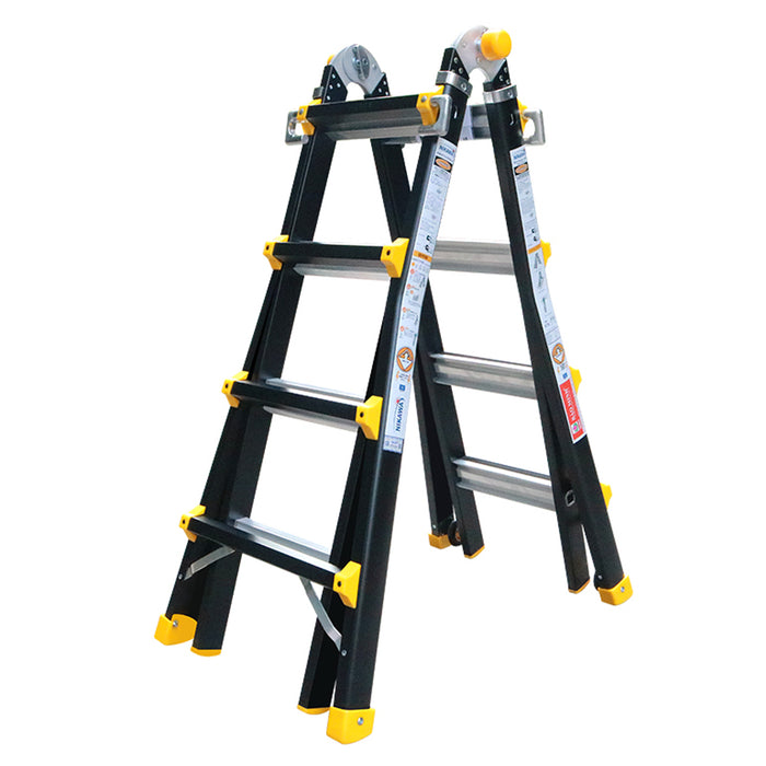 Thang nhôm gấp đa năng chữ A (rút lồng) Nikawa NKB, độ dày nhôm chịu lực 2.8mm