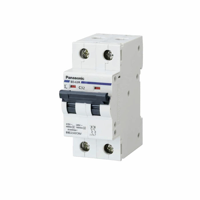 Cầu dao tự động MCB Panasonic, tải danh định từ 6A ~ 100A, dòng cắt từ 6kA ~ 10kA