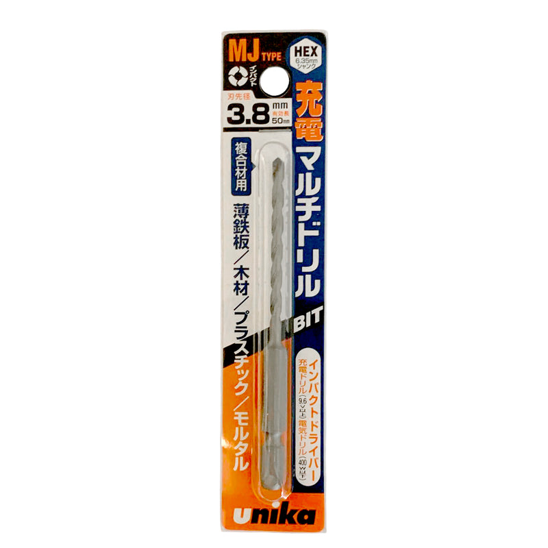 Mũi khoan đa năng Unika MJ khoan được nhiều loại vật liệu, đuôi lục giác 6.35mm, số từ 3.0mm - 10.5mm