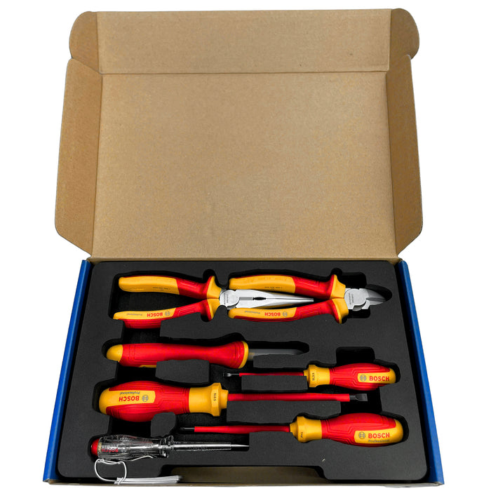 Bộ 7 dụng cụ cầm tay Bosch 1600A02NG3 cách điện 1000V chuẩn VDE