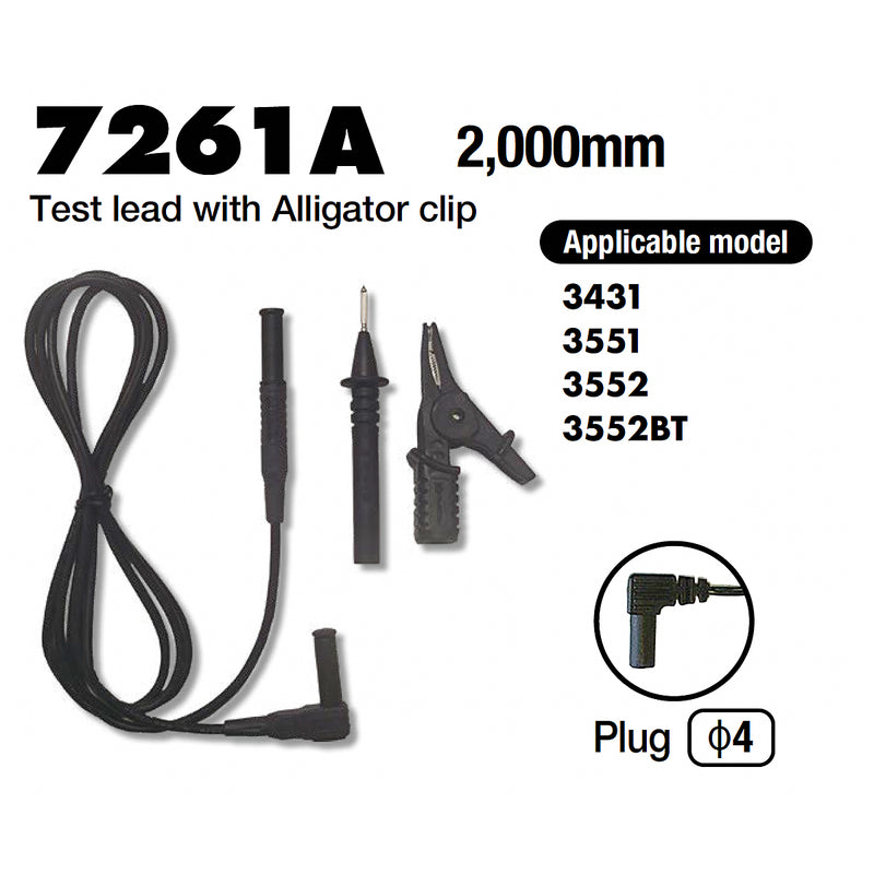 Dây đo có kẹp cá sấu Kyoritsu 7261A dài 2000mm