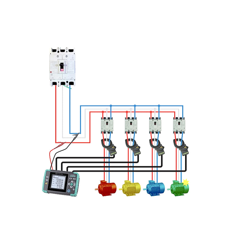 Thiết bị ghi dữ liệu dòng rò Kyoritsu True RMS, có cổng USB