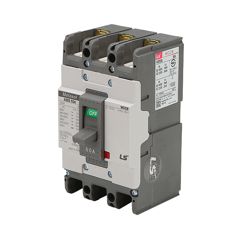 Cầu dao tự động MCCB 3P LS, tải danh định từ 5A ~ 1600A, dòng cắt từ 14kA - 75kA