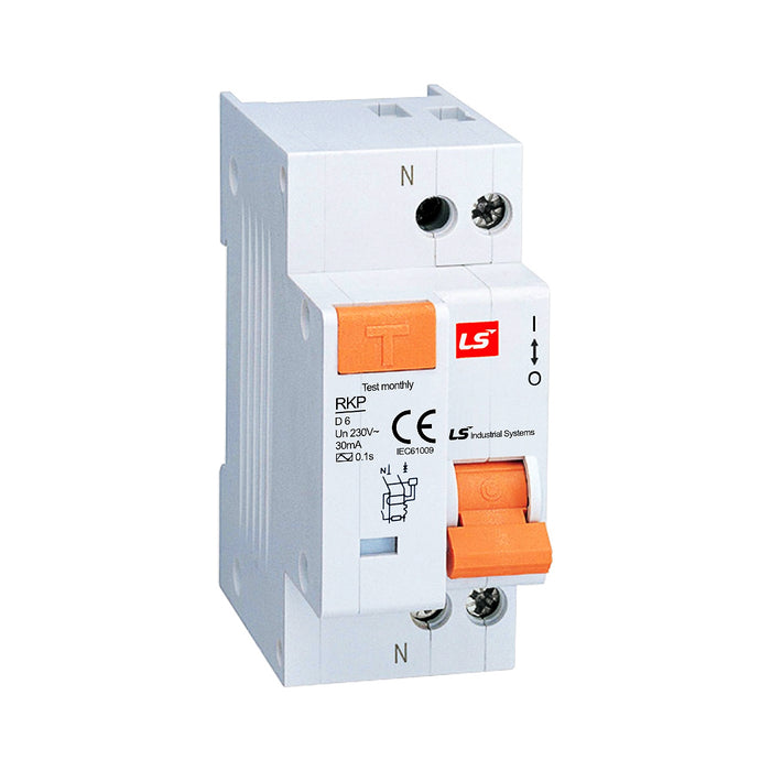 Cầu dao chống giật RCBO LS có bảo vệ quá tải và chống rò, tải định mức từ 3A ~ 63A, dòng cắt 4.5kA ~ 10kA, dòng rò 30mA