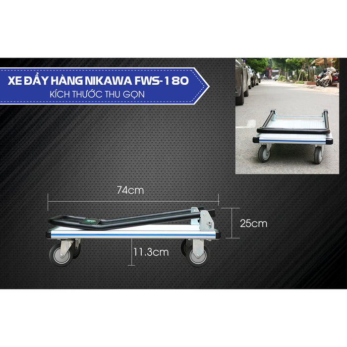 Xe đẩy hàng nhôm Nikawa tải trọng 200kg - 250kg