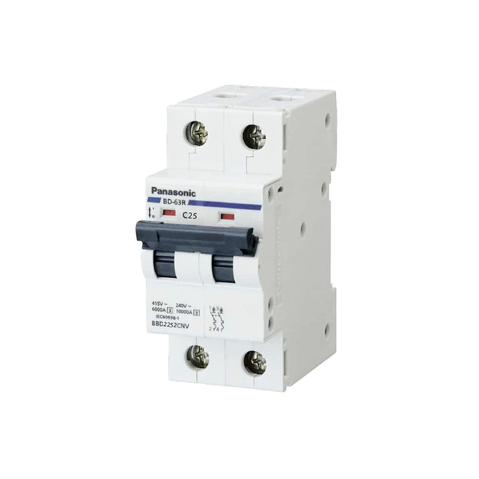 Cầu dao tự động MCB Panasonic, tải danh định từ 6A ~ 100A, dòng cắt từ 6kA ~ 10kA