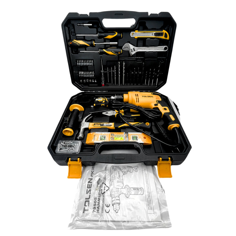 Bộ dụng cụ máy khoan 710W công nghiệp 95 món TOLSEN 79685