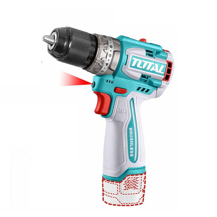 Máy khoan búa không chổi than dùng Pin 16V Total TIDLI16682