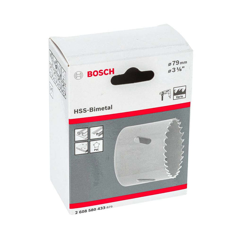 Mũi khoét lỗ Bosch dùng cho kim loại, đường kính từ 70mm - 152mm, dài 44mm, vật liệu thép HSS