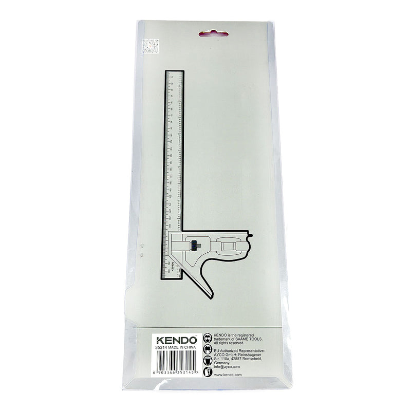 Thước thùy đo góc hệ mét và inch Kendo 35314, kích thước 12 inch (300mm)