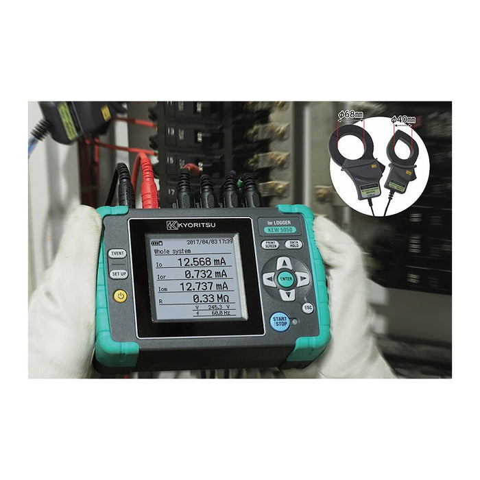 Thiết bị ghi dữ liệu dòng rò Kyoritsu True RMS, có cổng USB
