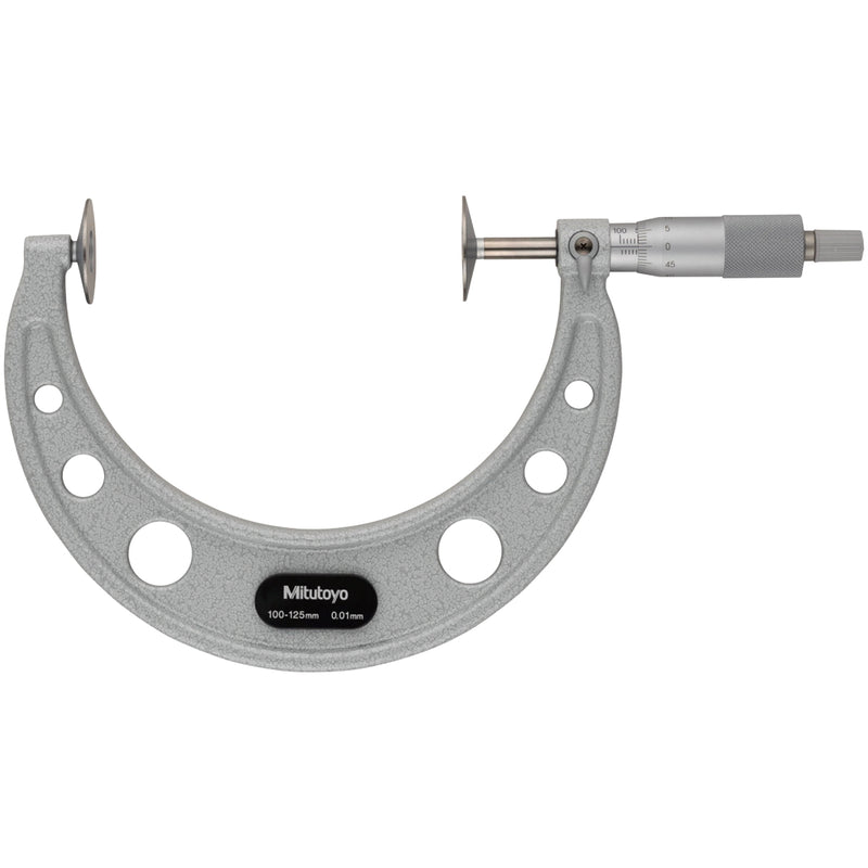 Panme Mitutoyo Series 123 - Disc Micrometers, đầu đo đĩa - đo bánh răng và rãnh hẹp