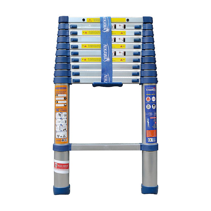 Thang nhôm rút đơn Nikawa NK, chiều cao tối đa từ 3.2m ~ 5.8m, số bậc thang từ 11 bậc ~ 15 bậc