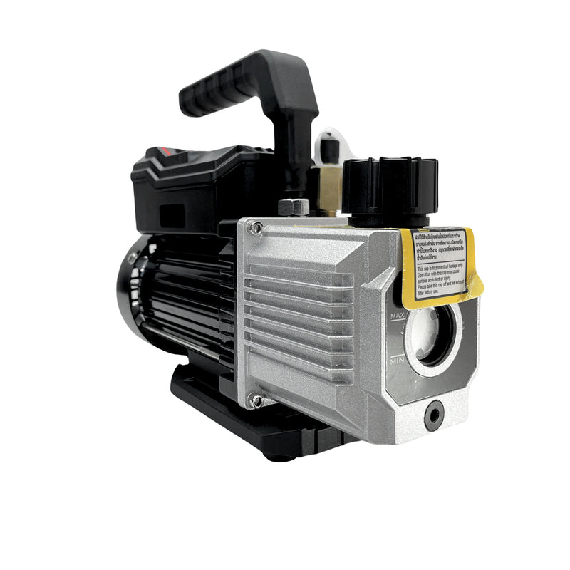 Máy bơm hút chân không một cấp TB43CS tốc độ hút 83 L/phút, mức chân không tối đa 150 micron, có cổng 1/4 inch và 5/16 inch