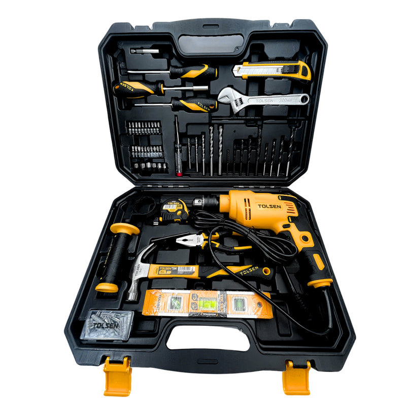 Bộ dụng cụ máy khoan 710W công nghiệp 95 món TOLSEN 79685