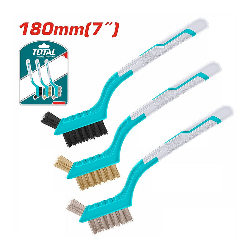 Vỉ 3 bàn chải mini kích thước 180mm (7 inch) Total TAC38033