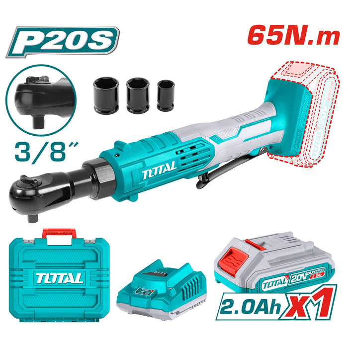 Máy siết bu lông góc cốt 3/8 inch dùng pin Lithium 20V Total TDRLI2060152