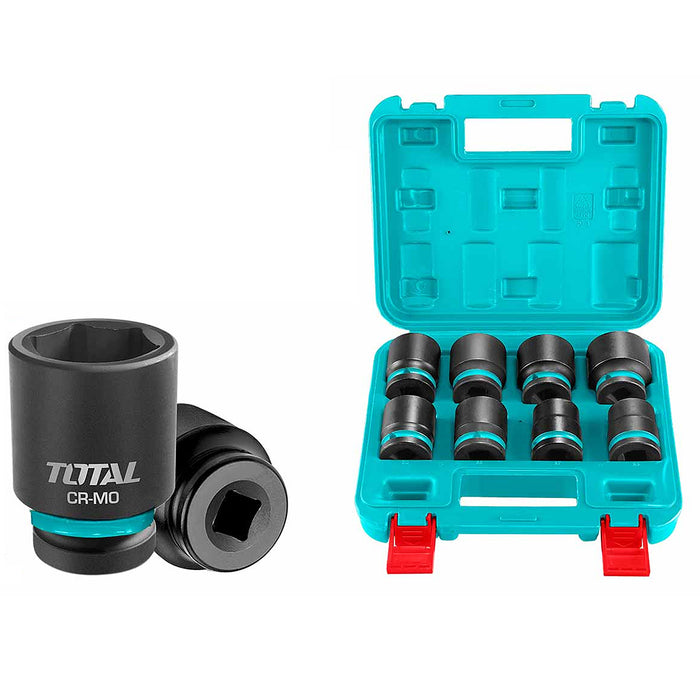 Bộ 8 đầu tuýp ngắn cốt 3/4 inch x 55mm DR Total THKISD34081