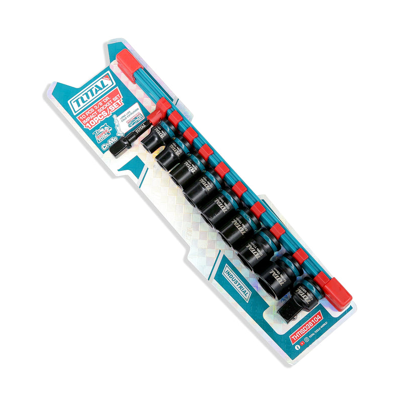 Bộ đầu tuýp 10 chi tiết cốt 3/8 inch TOTAL THTISD38104