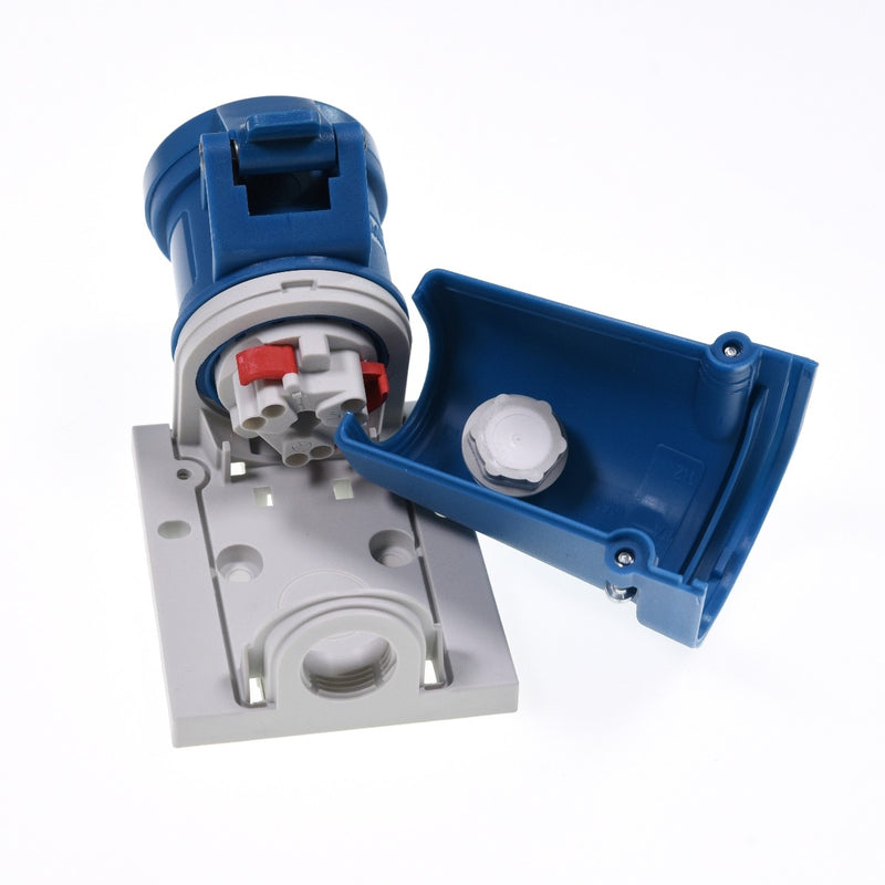 Ổ cắm công nghiệp MENNEKES gắn tường 16A~32A – Công nghệ TwinCONTACT đấu nối lò xo không vít (IP44) | Wall Mounted Receptacle, External Fixing (MB 463)